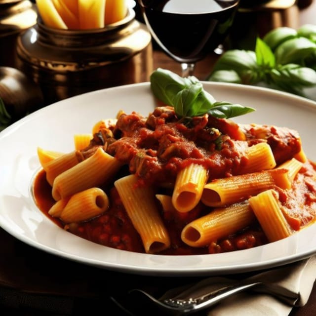 Pasta with Meat Sauce.